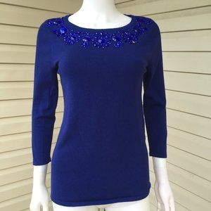 Vintage Carmen Marc Valvo embellished jewelled sweater top